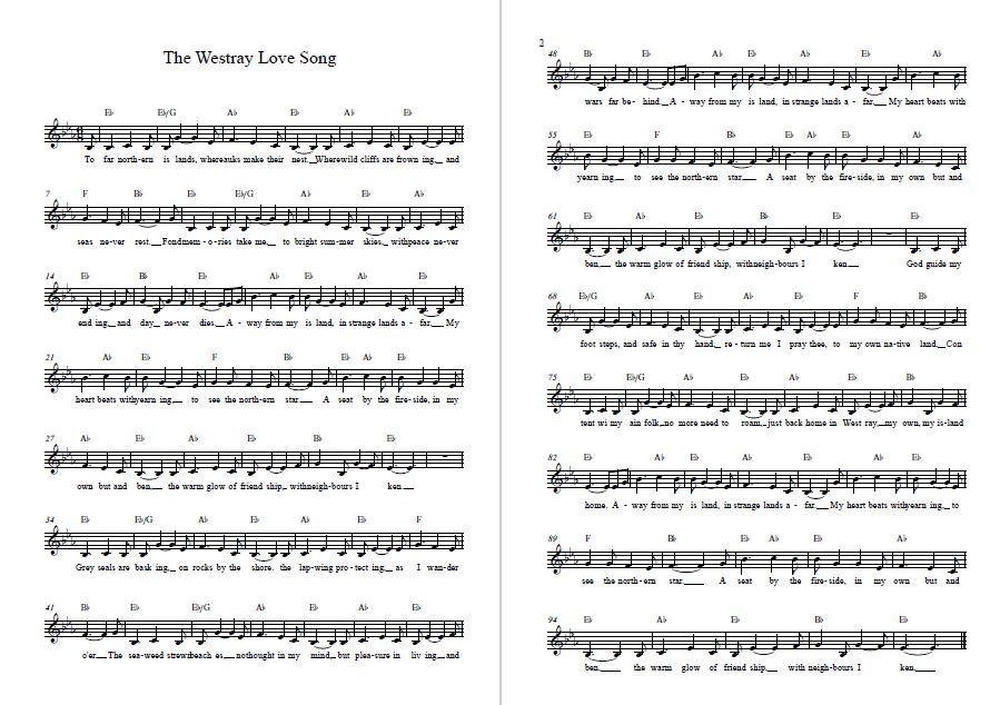 The Westray Love Song