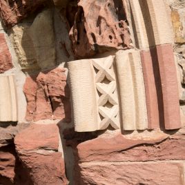 Old and new carvings at St Magnus Cathedral - photograph (c) David Bailey (not the)
