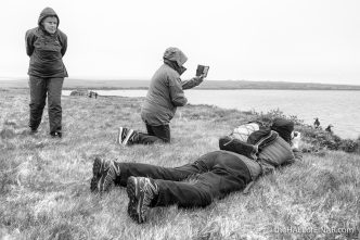 Puffin Watchers - The Hall of Einar - photograph (c) David Bailey (not the)