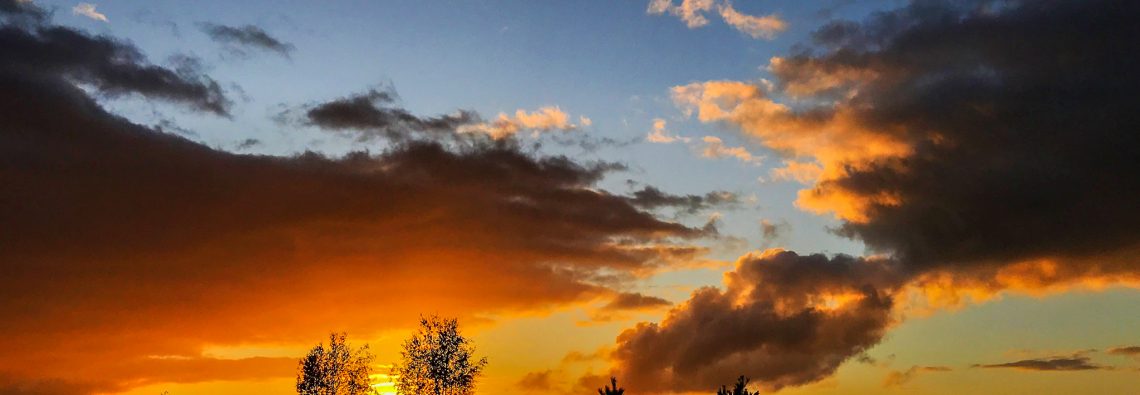 Sunset - Bovey Heath - The Hall of Einar - photograph (c) David Bailey (not the)