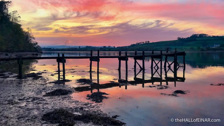Sunset - River Teign - The Hall of Einar - photograph (c) David Bailey (not the)