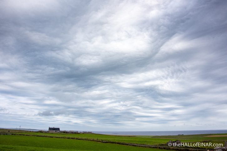 Clouds on Westray - The Hall of Einar - photograph (c) David Bailey (not the)