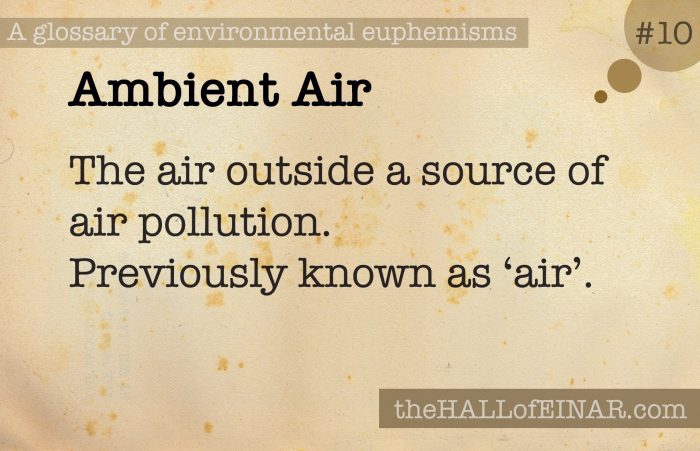 10 Ambient Air - a glossary of environmental euphemisms