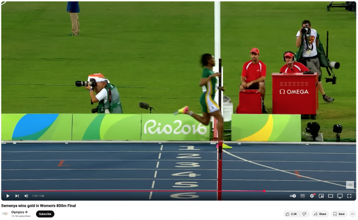Semenya wins gold in the women's 800m final