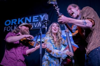 Damn Tall Buildings at the Orkney Folk Festival 2026 - photographs by David at the Hall of Einar