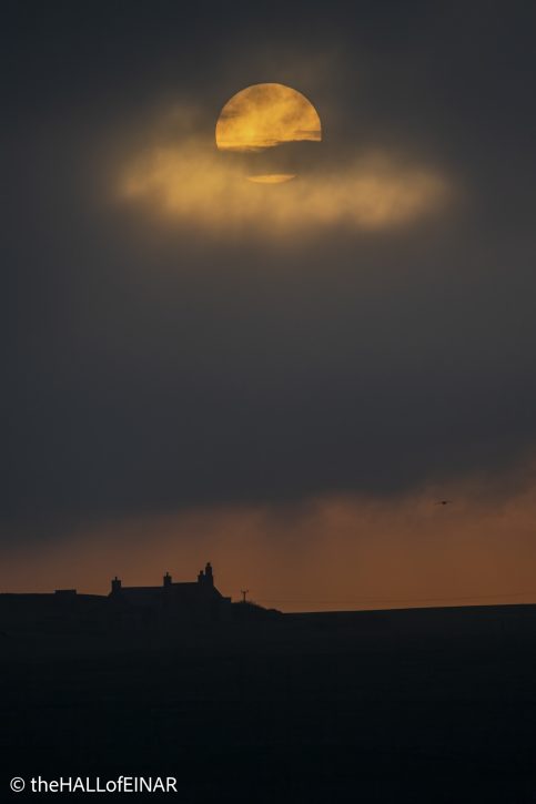 Sunset over Einar - The Hall of Einar - photograph © David Bailey (not the)