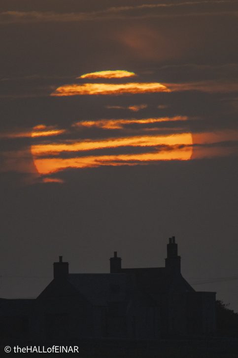 Sunset over Einar - The Hall of Einar - photograph © David Bailey (not the)